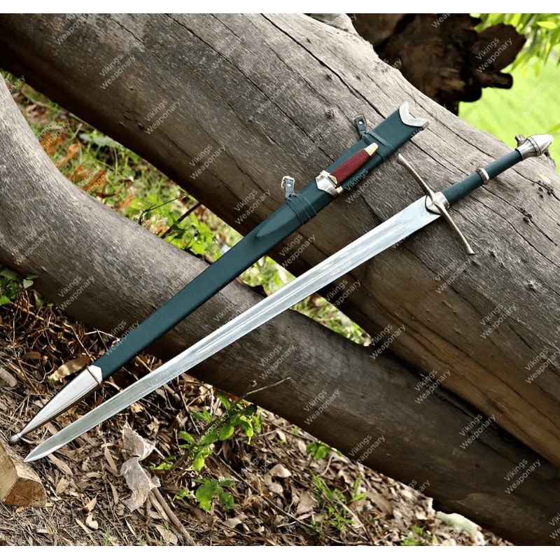 Anduril Sword Reforged Blade Of Narsil Fantasy Replica With Scabbard Wall Mount 0