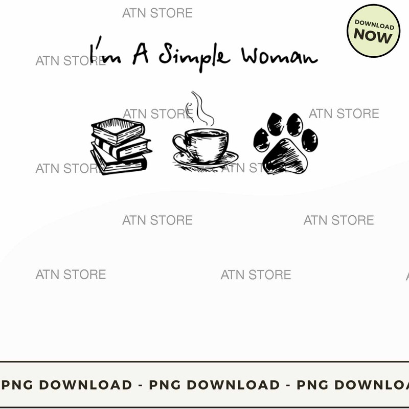 Im a simple woman like Book Coffee Dog-01.jpg