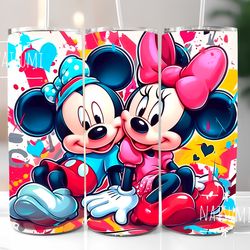 Mickey and Minnie Mouse tumbler wraps PNG, Disney Tumbler Wrap Sublimation Design PNG, 20oz Skinny Straight & Tapered