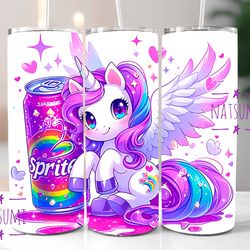 colorful unicorn tumbler wrap girls png, unicorn tumbler wraps sublimation design png, 20oz skinny straight & tapered