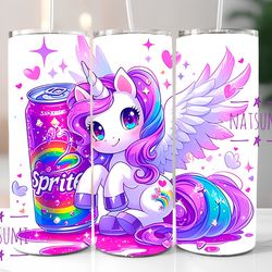 Colorful unicorn tumbler wrap girls PNG, Unicorn Tumbler Wraps Sublimation Design PNG, 20oz Skinny Straight & Tapered