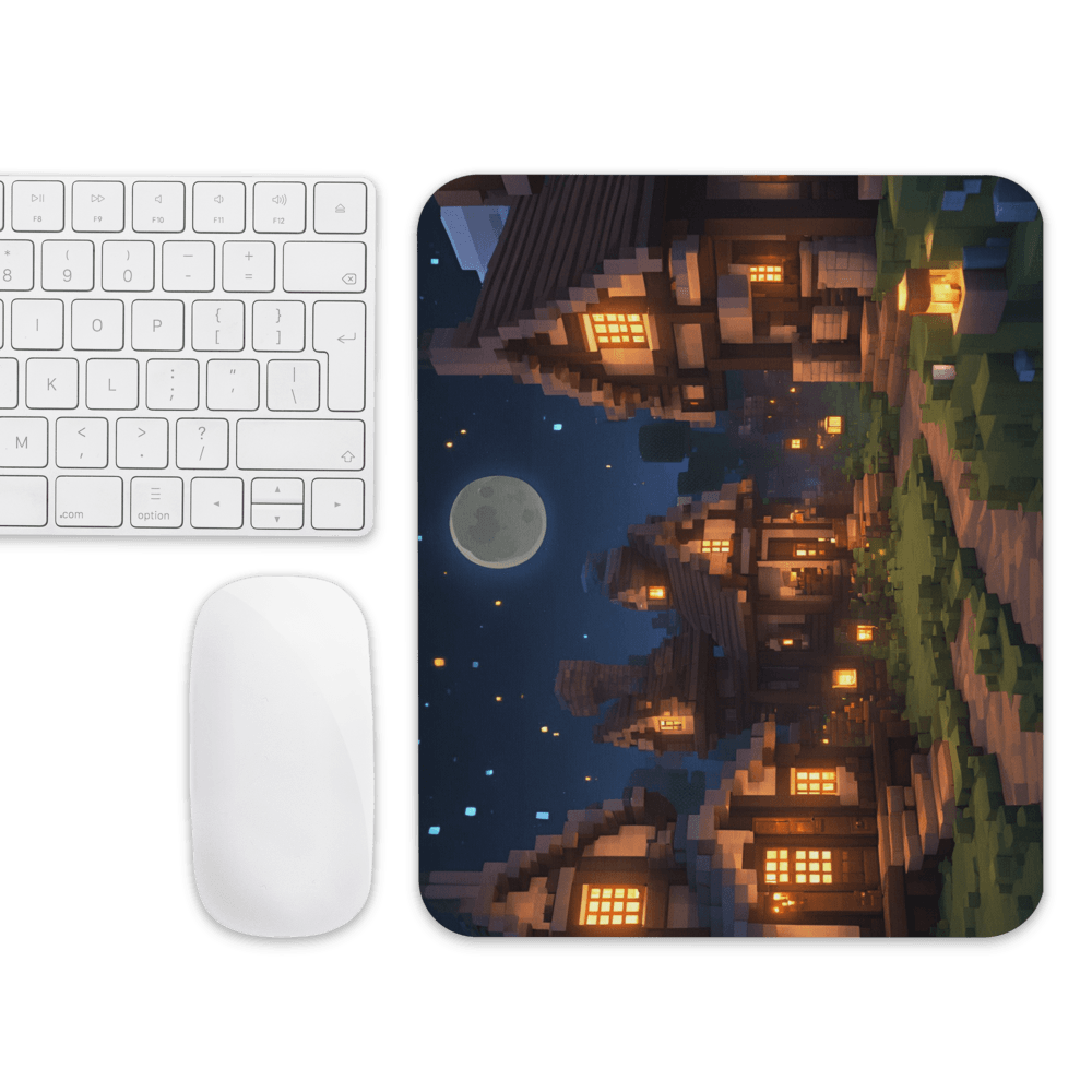 Pixel House And Forest View Mouse Pad 2