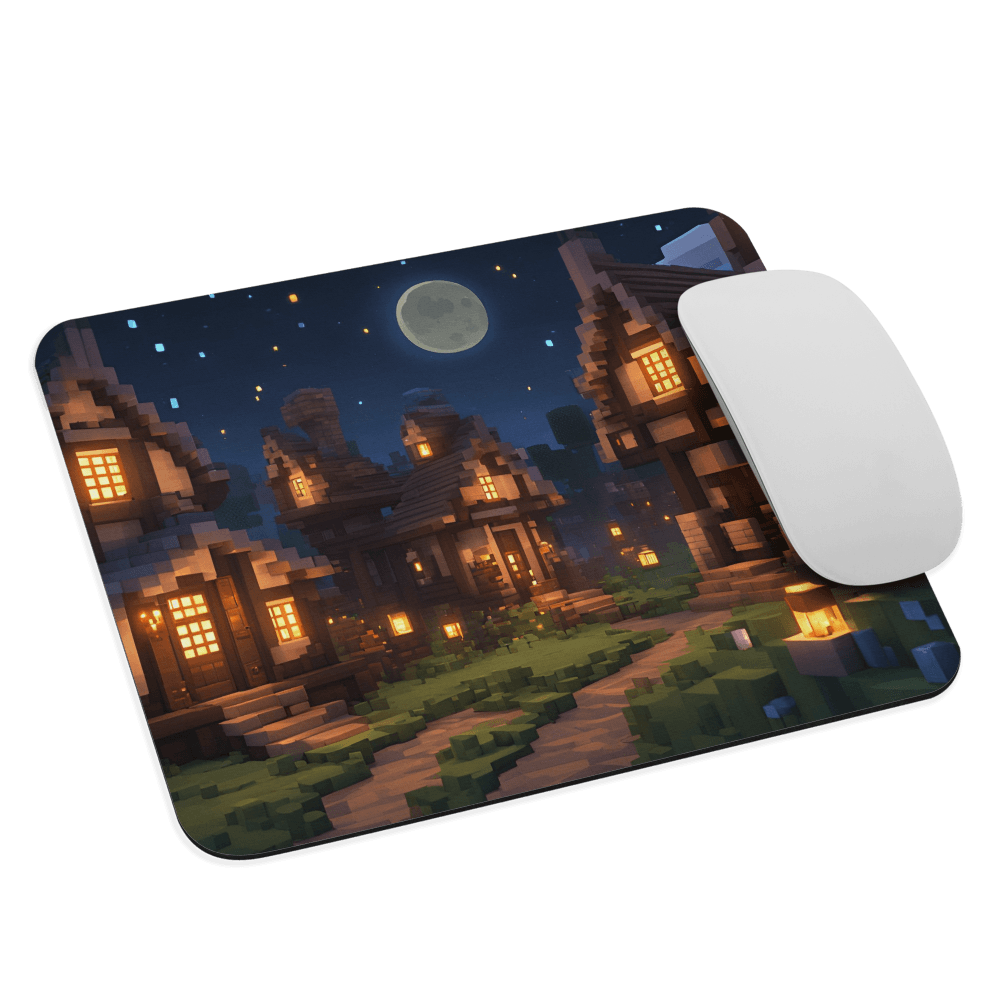 Pixel House And Forest View Mouse Pad 3