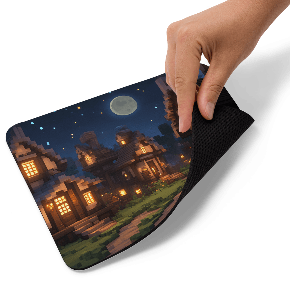 Pixel House And Forest View Mouse Pad 1