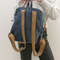 Stylish And Comfortable Denim Blue Casual Backpack Handmade From Recycled Jeans With 8 Pockets Pocke