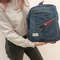 Stylish And Comfortable Denim Blue Casual Backpack Handmade From Recycled Jeans With 8 Pockets Pocke