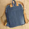 Stylish And Comfortable Denim Blue Casual Backpack Handmade From Recycled Jeans With 8 Pockets Pock 6