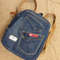 Stylish And Comfortable Denim Blue Casual Backpack Handmade From Recycled Jeans With 8 Pockets Pock 2