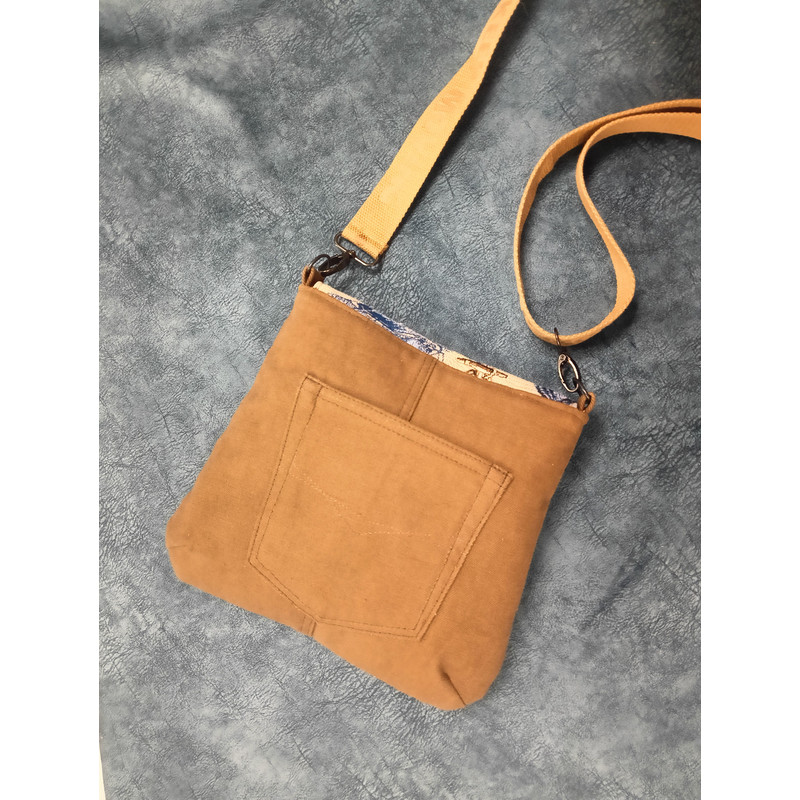 Denim Handbag Features A Marinestyle Tapestry Flap Cotton Lining And 4 Pockets Inside The Strap On