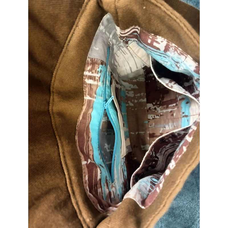 Denim Handbag Features A Marinestyle Tapestry Flap Cotton Lining And 4 Pockets Inside The Strap On