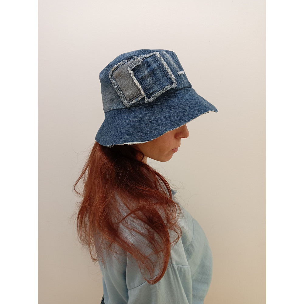 Denim Bucket Hat With 100 Percent Cotton Inside Unisex Can Be Worn On Both Sides 0