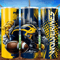 Michigan Wolverines 20oz Skinny Tumbler Wrap PNG Digital Download 0