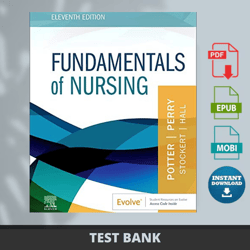 Latest 2024 Fundamentals of Nursing 11th Edition by Potter Perry Test Bank