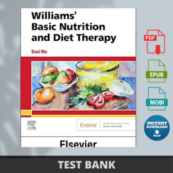 Latest 2024 Williams Basic Nutrition And Diet Therapy 16th Edition by staci Nix Test Bank