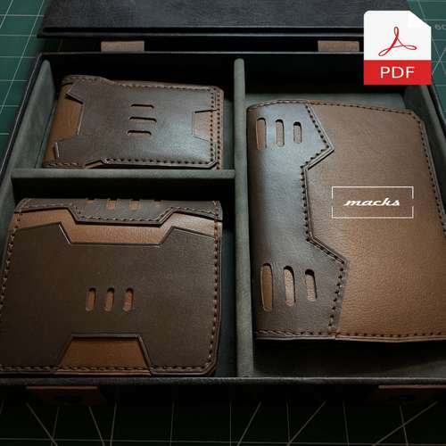 PDF Pattern: SET of Wallets x3 - 4mm