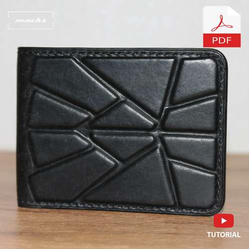 Leather bifold wallet - PDF Pattern 4mm
