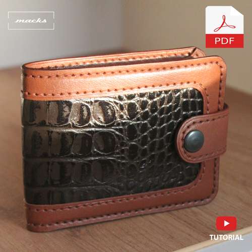 Leather wallet bifold - PDF Pattern 4mm