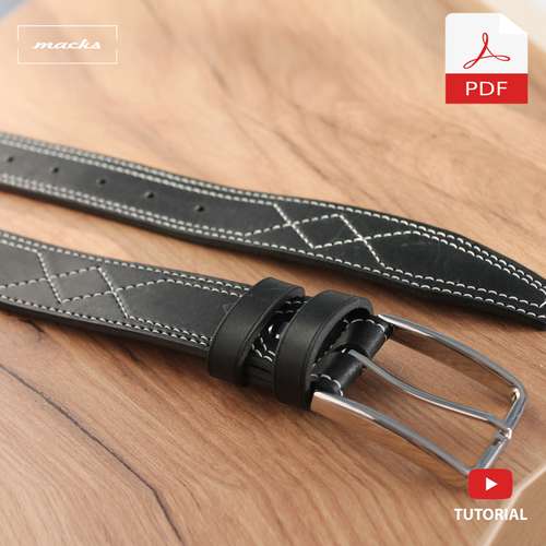PDF Pattern: leather belt - 40mm
