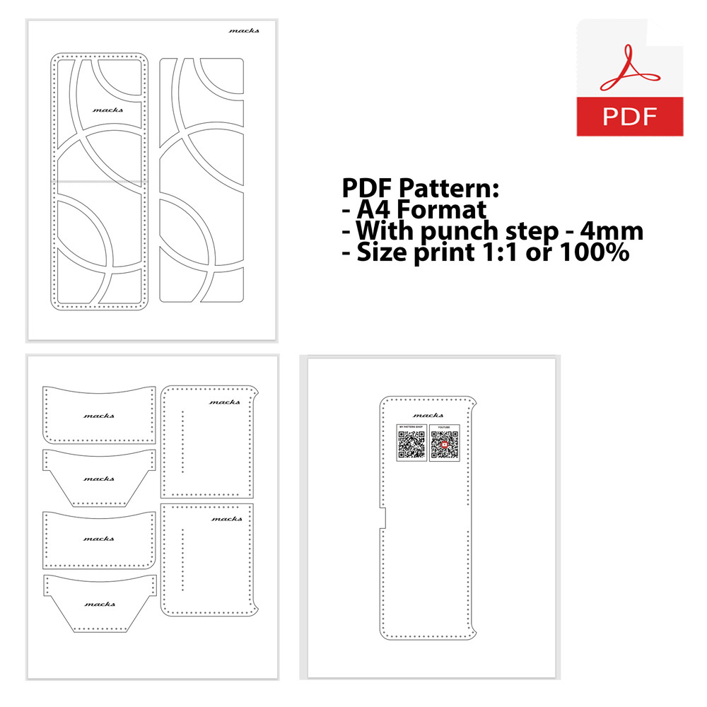 PDF Pattern Leather Wallet Bifold  4mm 1