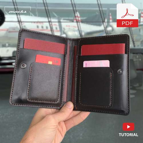 Leather Docholder wallet - PDF Pattern 4mm