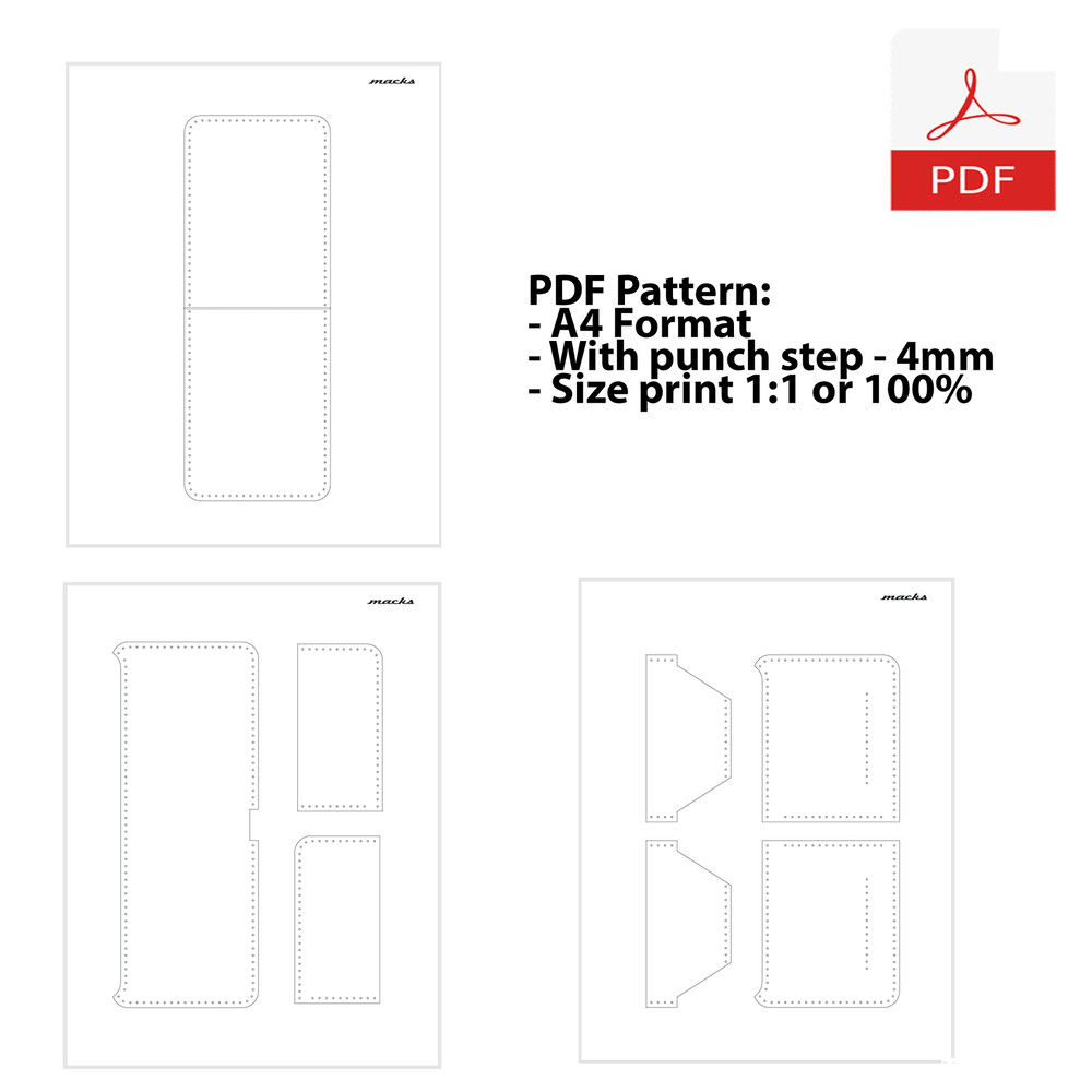 Classic Leather Wallet PDF Pattern 4mm 5