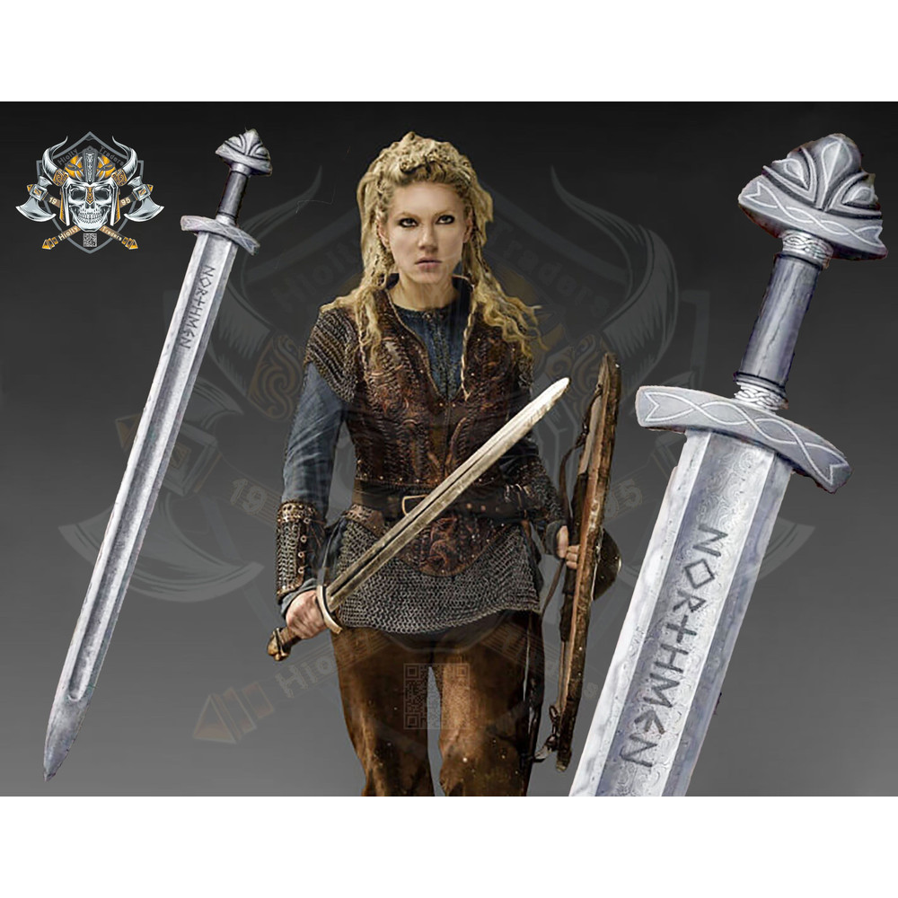 Hand Forged Damascus Steel Viking Sword Sharp Replica Medieval Swords Northmen Viking Sword With Sc 0