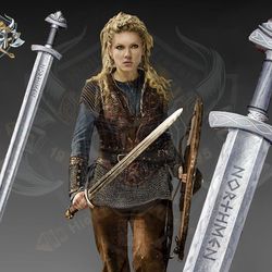 hand forged damascus steel viking sword sharp replica medieval swords northmen viking sword with scabbard, wall hangings