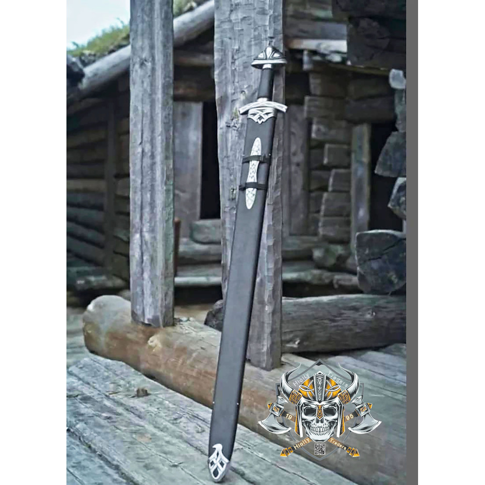 Hand Forged Damascus Steel Viking Sword Sharp Replica Medieval Swords Northmen Viking Sword With Sc 4