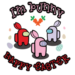 i'm bunny happy easter svg, among us happy easter svg, among us bunny svg, happy easter svg, digital download