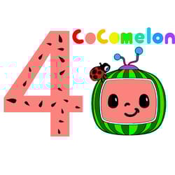 cocomelon numbers 4 svg, cocomelon png, cocomelon characters svg, cocomelon cricut svg, disney svg, instant download