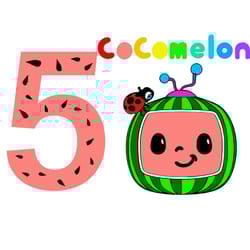 cocomelon numbers 5 svg, cocomelon png, cocomelon characters svg, cocomelon cricut svg, disney svg, instant download