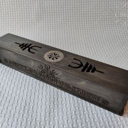Wooden Norse Style Incense Stick Burner Box Laser Cut Home Decor 2