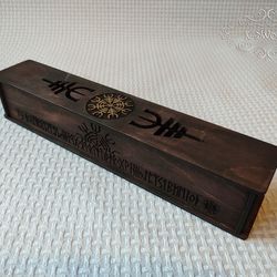 Wooden Norse Style Incense Stick Burner Box Laser Cut Home Decor