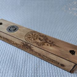 Wooden Odin Symbol Incense Stick Burner Box Laser Cut Home Decor