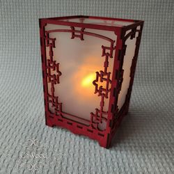 Wooden Chinese Pagoda Tea Light Candle Holder Laser Cut Home Decor