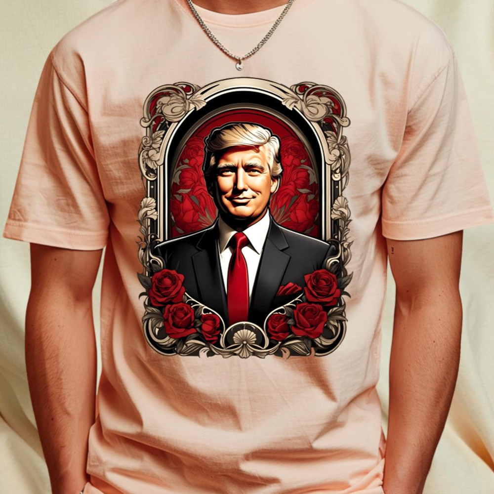 Donald Trump 2024 MAGA retro vintage floral design_T-Shirt_File PNG.jpg