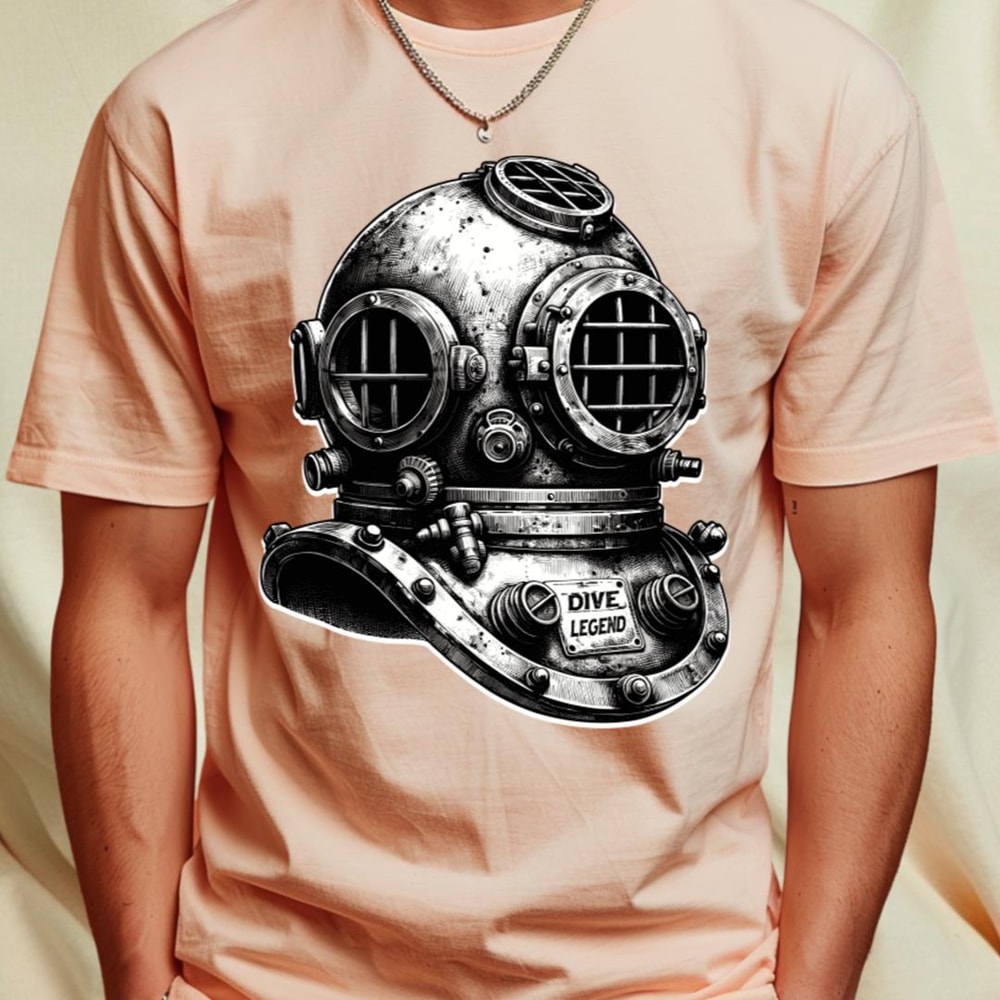 Vintage Dive Helmet - Funny Scuba Dive T-Shirt_T-Shirt_File PNG.jpg