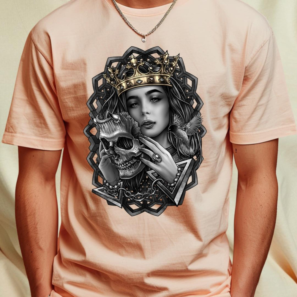 Winya No. 166  Beauty and the demon mask T-Shirt_T-Shirt_File PNG.jpg