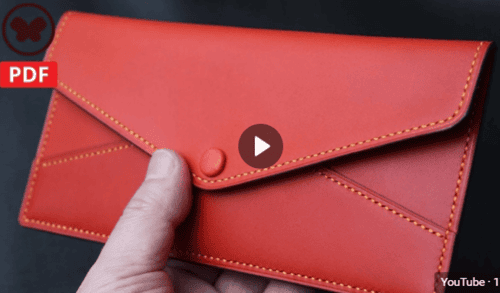Pattern of a minimalist leather longer with a button