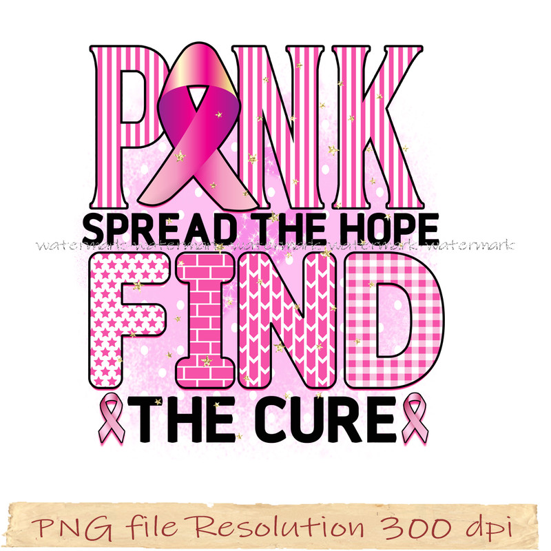 PINK SPREAD THE HOPE FIND THE CURE.png