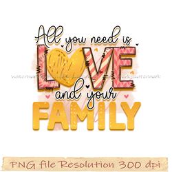 Funny Family Sublimation Bundle, all you need is love and your family, hight quality, instantdownload