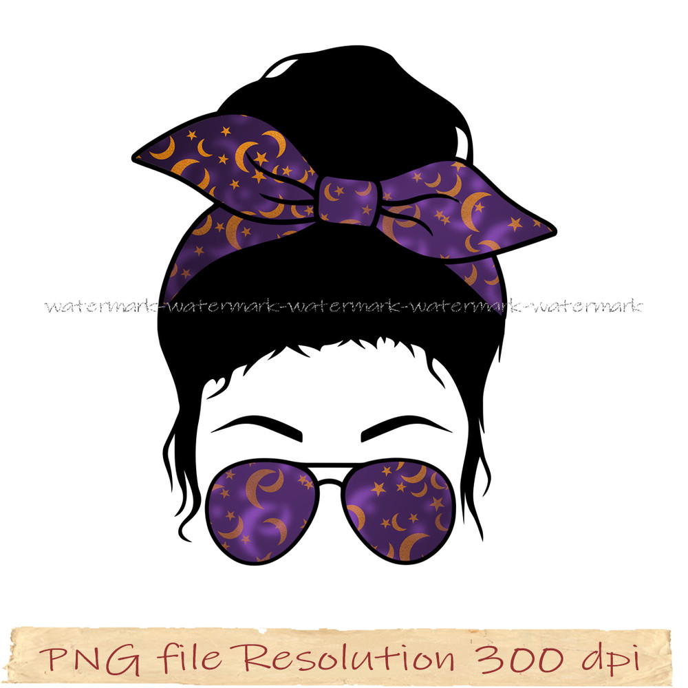 Messy Bun Sublimation halloween png.jpg