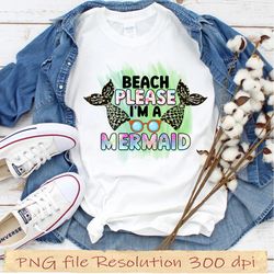 Summer Sublimation bundle, Hello Summer, Beach please mermaid png, png Design 350 dpi, digital file, Instantdownload