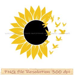 Sunflower Sublimation, png sunflower, Sunflower png design, Digital file, Instantdownload