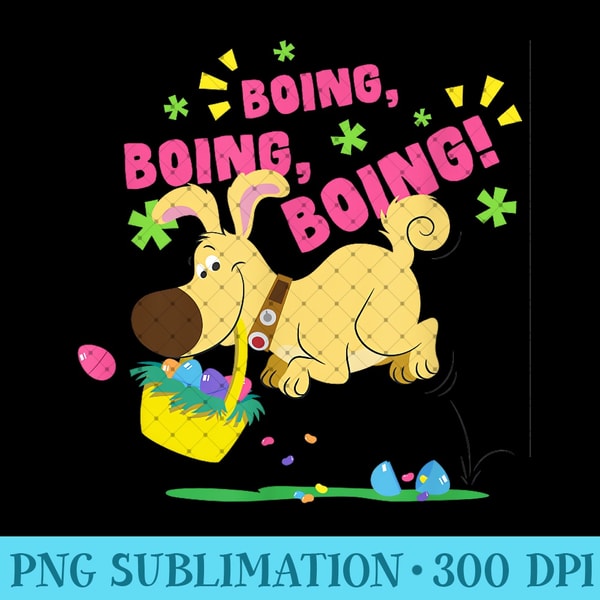 Boing Spring Drawing Disney Pixar Up Easter Spring Dug Boing Boing Bunny Hop - PN | Inspire ...