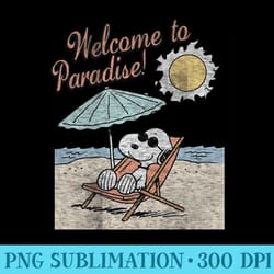 peanuts snoopy welcome to paradise premium - digital png downloads