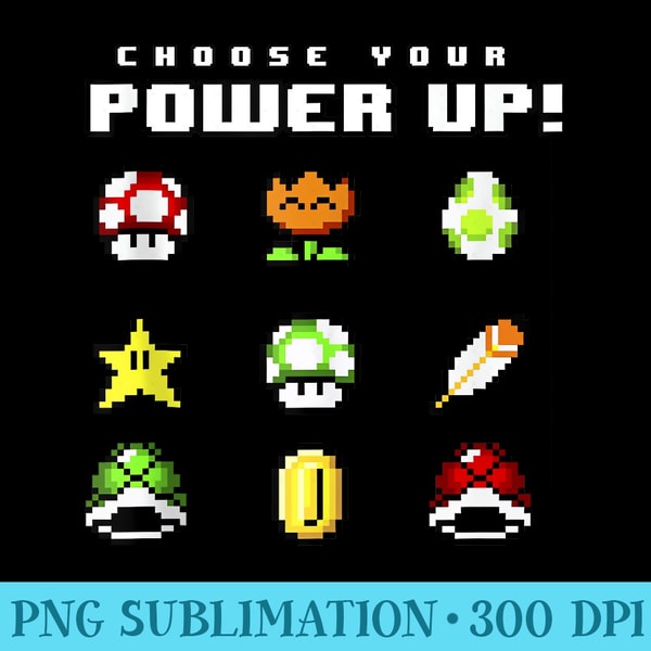 Nintendo Super Mario Choose Your Power Up Stacked Sprites - | Inspire ...