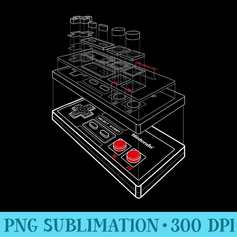 Nintendo NES Controller Exploded Schematic - Download High R | Inspire ...