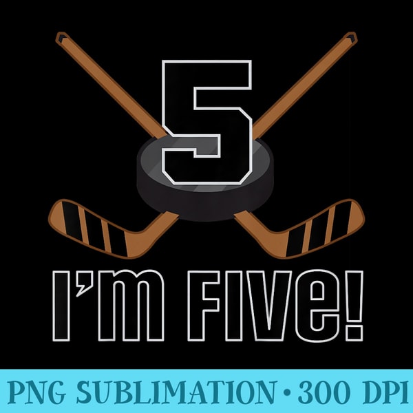 5th Birthday Hockey T Sports Party - PNG Download - Unleash Your Creativity