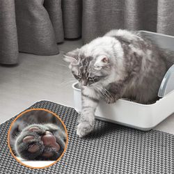 Anti-Splash Double Layer Cat Toilet Mat - Pet-Friendly EVA Basin Mat